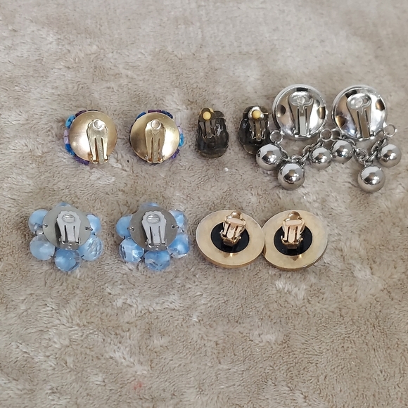 Vintage Clip-on‎ Earrings Costume Jewelry Lot see photos - Picture 8 of 9